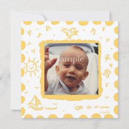 Yellow Songbird - Geburtsankündigung Ankündigung