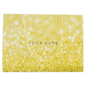 Yellow Sorrento Lemon Sun Glitzer Gefallen Geschen Große Geschenktüte (Rückseite)