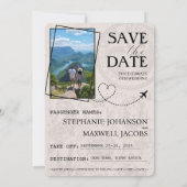 Yellow South Africa Passport Save The Date (Rückseite)