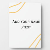 Yellow Spanish border name message text lines Fotoplatte (Vorderseite)