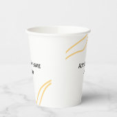 Yellow Spanish border name message text lines Pappbecher (Links)