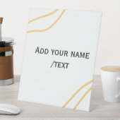 Yellow Spanish border name message text lines  Sockelschild (In Situ)