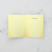 Yellow Sparkle Jewel Taufe Danke Karte (Innenseite)