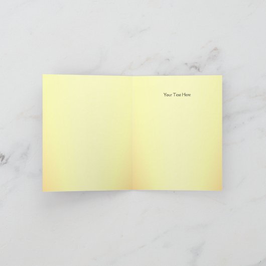 Yellow Sparkle Jewel Taufe Danke Karte (Innenseite)