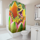 Yellow Spiked Dinosaur Baby Duschvorhang (Beispiel)