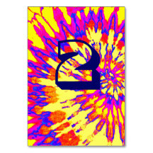 Yellow Spiral Gefärbte Krawatte Hochzeitstisch zwe