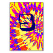 Yellow Spiral Gefärbte Krawatte Wedding Table Five Tischnummer (Rückseite)