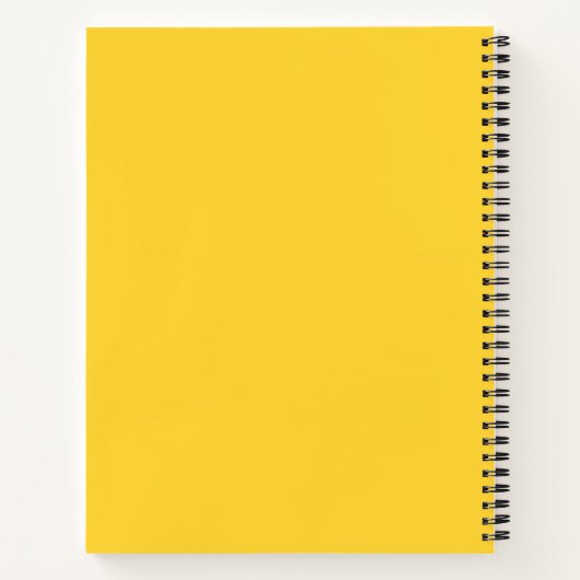 Yellow Spiral Notebook Notizblock (Rückseite)