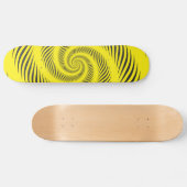 Yellow Spiral Skateboard (Horizontal)