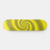 Yellow Spiral Skateboard (Horizontal)