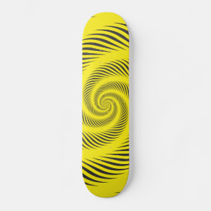 Yellow Spiral Skateboard