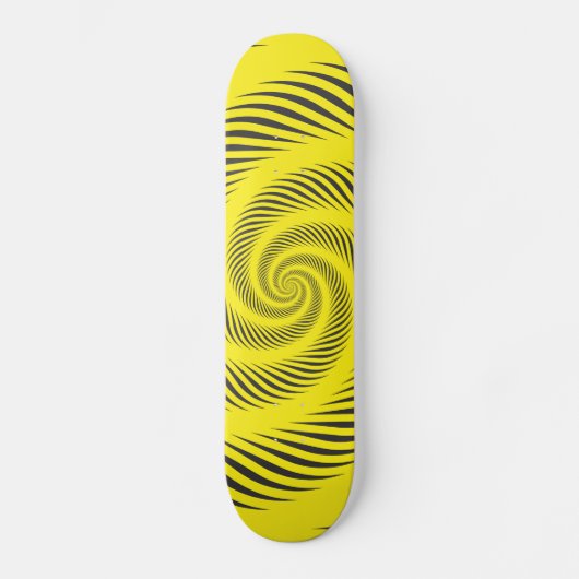 Yellow Spiral Skateboard (Vorderseite)
