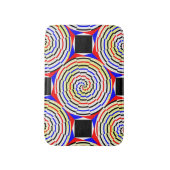 Yellow Spirals von Kenneth Yoncich Badematte (Vorderseite Vertikal)