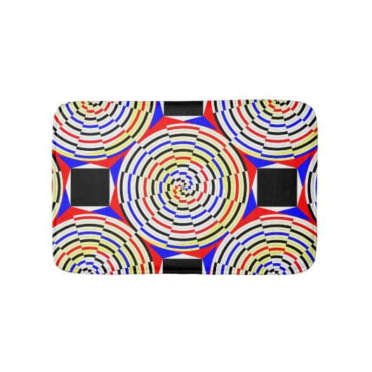 Yellow Spirals von Kenneth Yoncich Badematte (Vorderseite)