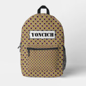 Yellow Spirals von Kenneth Yoncich Bedruckter Rucksack (Vorderseite)