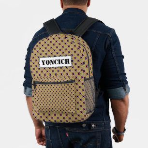 Yellow Spirals von Kenneth Yoncich Bedruckter Rucksack
