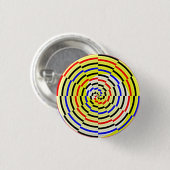 Yellow Spirals von Kenneth Yoncich Button (Vorne & Hinten)