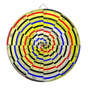 Yellow Spirals von Kenneth Yoncich Dartscheibe