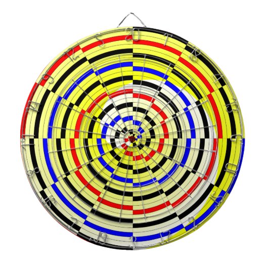 Yellow Spirals von Kenneth Yoncich Dartscheibe (vorne)