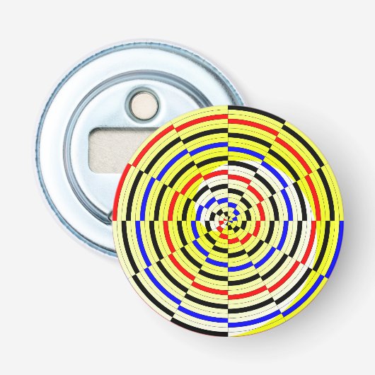 Yellow Spirals von Kenneth Yoncich Flaschenöffner (Vorderseite)