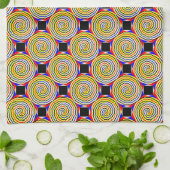 Yellow Spirals von Kenneth Yoncich Handtuch (Gefaltet)
