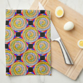 Yellow Spirals von Kenneth Yoncich Handtuch (Viertel Falte)