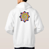 Yellow Spirals von Kenneth Yoncich Hoodie (Rückseite)