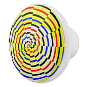 Yellow Spirals von Kenneth Yoncich Keramikknauf (Rechts)