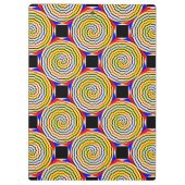 Yellow Spirals von Kenneth Yoncich Klemmbrett (Rückseite)