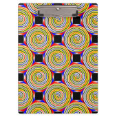 Yellow Spirals von Kenneth Yoncich Klemmbrett (Vorderseite)