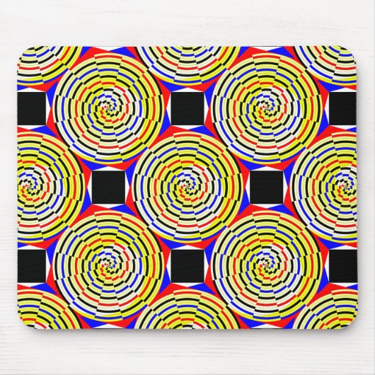 Yellow Spirals von Kenneth Yoncich Mousepad (Vorne)
