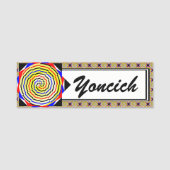 Yellow Spirals von Kenneth Yoncich Namensschild (Vorderseite)