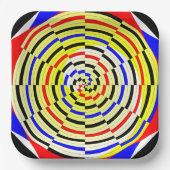 Yellow Spirals von Kenneth Yoncich Pappteller (Vorderseite)