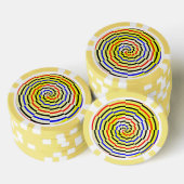 Yellow Spirals von Kenneth Yoncich Pokerchips (Stapel)