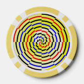 Yellow Spirals von Kenneth Yoncich Pokerchips (Rückseite)