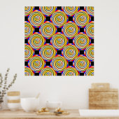 Yellow Spirals von Kenneth Yoncich Poster (Küche)
