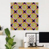 Yellow Spirals von Kenneth Yoncich Poster (Heimbüro)