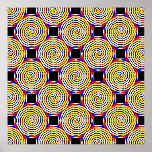 Yellow Spirals von Kenneth Yoncich Poster (Vorne)