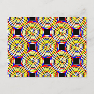 Yellow Spirals von Kenneth Yoncich Postkarte
