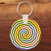 Yellow Spirals von Kenneth Yoncich Schlüsselanhänger (Vorderseite)
