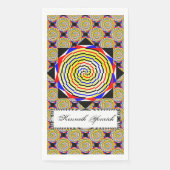 Yellow Spirals von Kenneth Yoncich Serviette (Vorderseite)