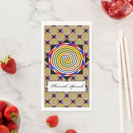 Yellow Spirals von Kenneth Yoncich Serviette (Beispiel)