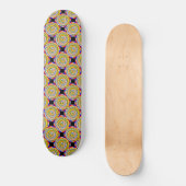 Yellow Spirals von Kenneth Yoncich Skateboard (Vorderseite)