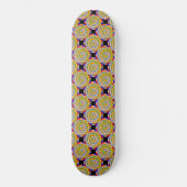 Yellow Spirals von Kenneth Yoncich Skateboard (Vorderseite)