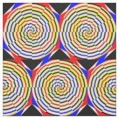 Yellow Spirals von Kenneth Yoncich Stoff (Muster)