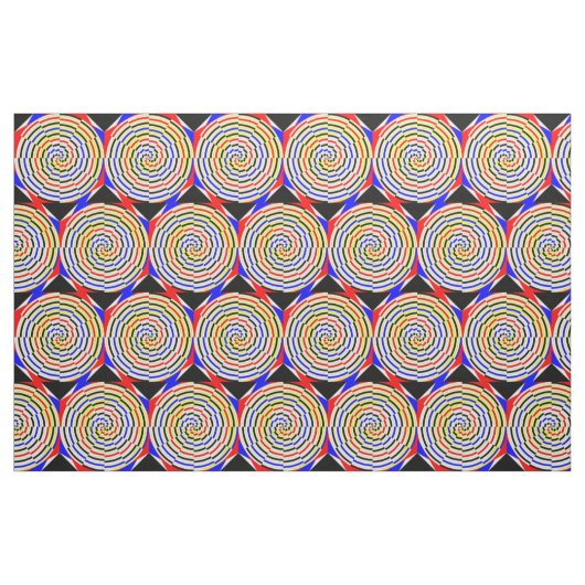Yellow Spirals von Kenneth Yoncich Stoff (Fat Quarter (45,7 x 55,9 cm))