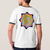 Yellow Spirals von Kenneth Yoncich T-Shirt (Rückseite)