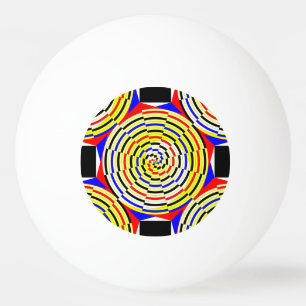 Yellow Spirals von Kenneth Yoncich Tischtennisball