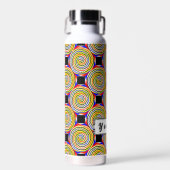 Yellow Spirals von Kenneth Yoncich Trinkflasche (Vorne)