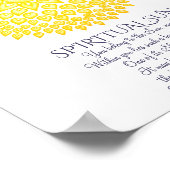 Yellow Spiritual Sun Mandala Poster (Ecke)